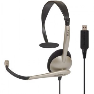 Koss | CS95 USB | Headphones | Wired | On-Ear | Microphone | Black/Gold